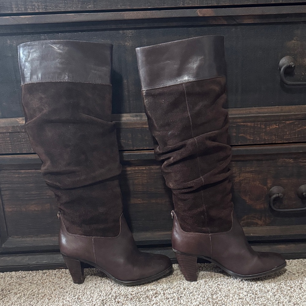 ANTONIO MELANI Dark Brown Heeled Boots - Picture 3 of 12
